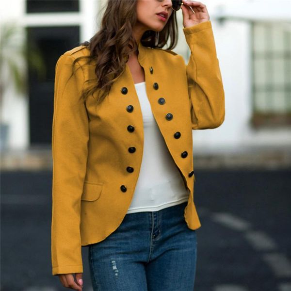 

women's jackets 2021 coat jacket womens plus size buttons open front ladies office outwear solid1, Black;brown