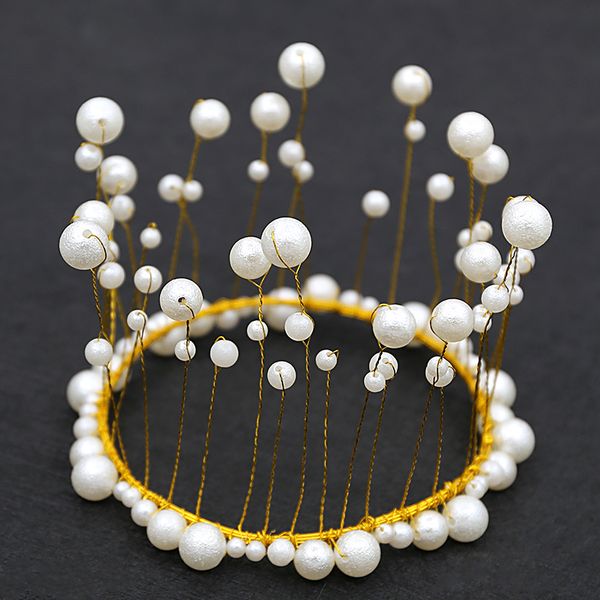 

mqueen's cake baking decoration round lace handmade crown headdress gift flowers hair accessories k, Silver