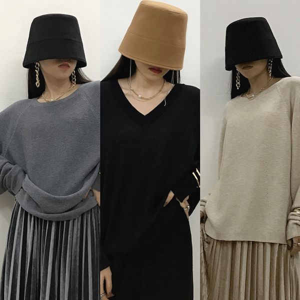 

осень 2020 новых женщины свободного износ корейских донная осень 2020 новых женщины городского досуга вязальной женщин свободного износ коре, White;black