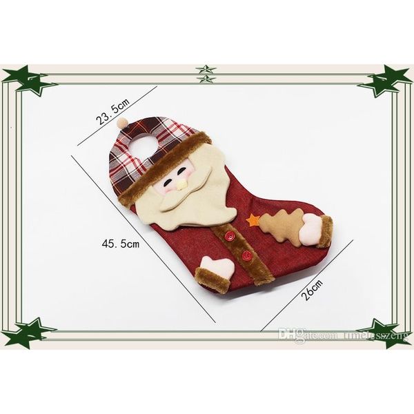 

claus stocking santa snowman christmas decoration gift christmas bags the christmas tree ornaments non-woven bag sh