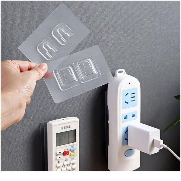 

10pcs double-sided adhesive wall hooks hanger wall storage holder suction cup sucker transparent hooks for kitchen wmtjkg