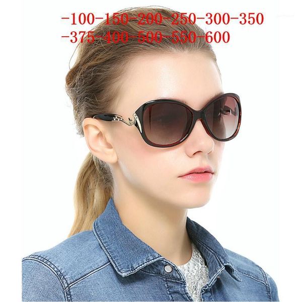 

diamond diopter finished myopia polarized sunglasses women nearsighted glasses fashion prescription square driving goggles fml1, Silver
