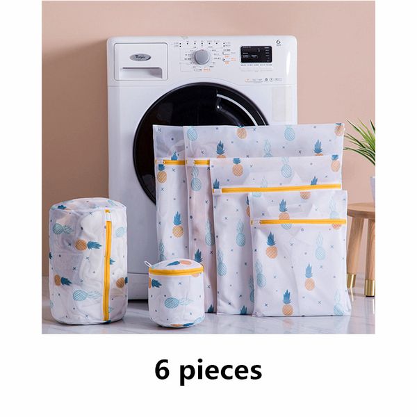1 conjunto zipper malha máquina dedicada saco de lavagem suja underwear sock sutiã cesta de lavanderia multi-tamanho kits y200429