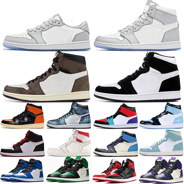 

new arrival shoes jumpman 1 royal toe pine green court purple 1s obsidian tie dye smoke grey unc mens womens sports sneakers