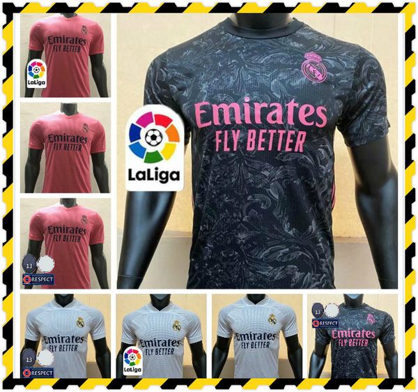 

2020 2021 real madrid player версия футбол джович kroos benzema sergio ramos ramos опасность модрические кампуоны футбольная рубашка, Black;yellow