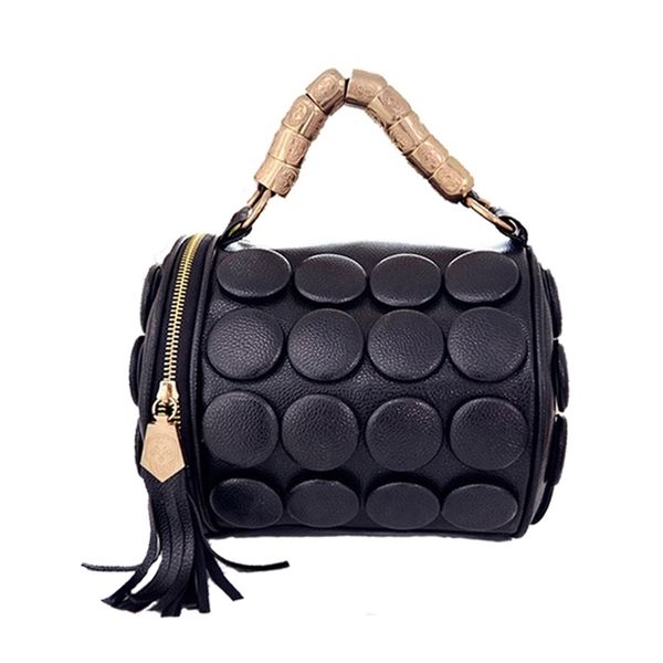 

cylinder womens party evening shoulder bag with tassel ladies clutch handbag coin hand barrel-shaped bags for teenage girls y201224