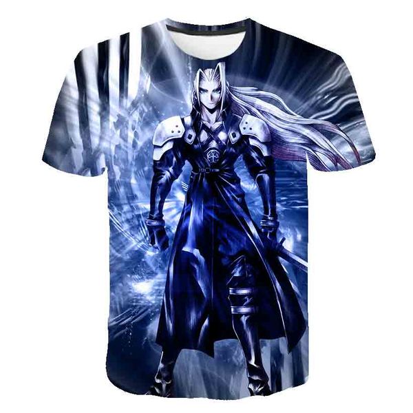

japanese game final fantasy anime satanist moive graphic 3d print shirts aesthetic horror anime men clothing