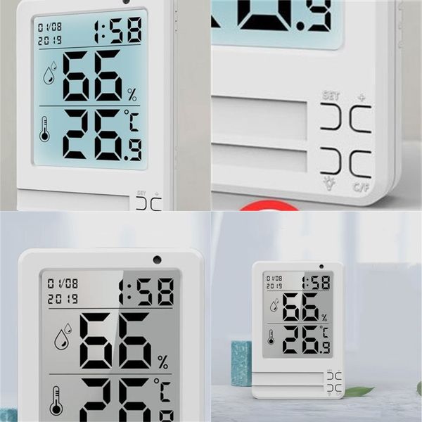

multifunctional digital clock led large-screen display has the function of time and date alarm clock indoor thermometer hygromet 173 k2