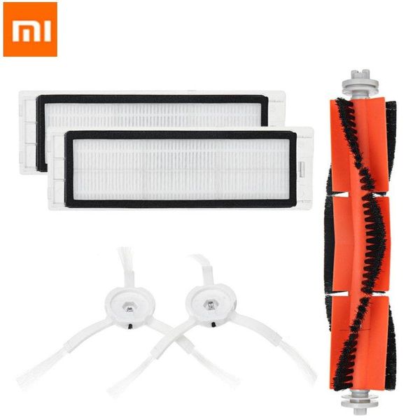 

5pcs hepa filter + side brush + main brush for mi robot replacements kit vacuum cleaner parts accessories
