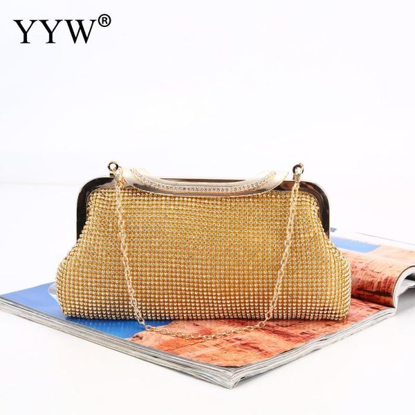 

evening bags women bridal wedding wallet purses party handbag quality rhinestone gold silver black diamond elegant soft
