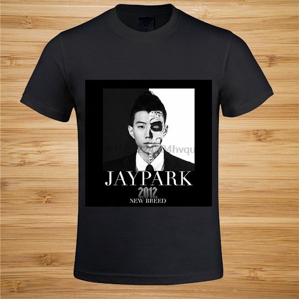 

лето с коротким рукавом футболки моды jay park new breed мужчины футболки crew neck рукавов черных женщин тенниска спорта с капюшоном hoodie
