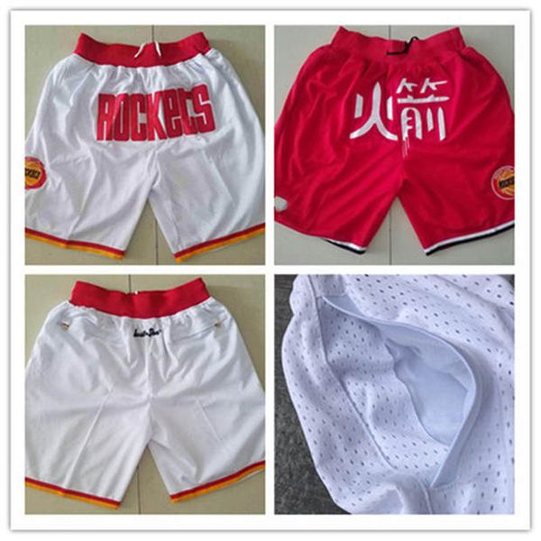 

mens houston james harden russell westbrook just don by mitchell & ness men pocket retro swingman city rockets swingman shorts basketball sh, Black