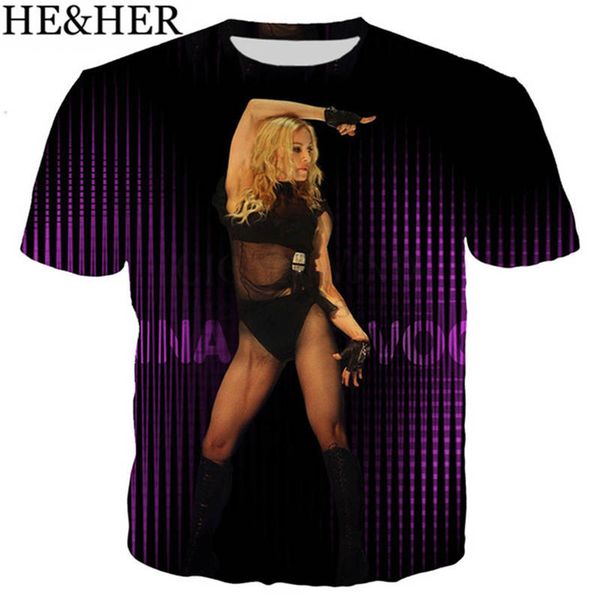

singer madonna style 3d print shirts aesthetic horror kawaii men clothing