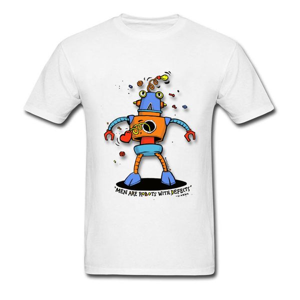 

счастливый defektiv робот отпечатан на верхушки желтого мультфильма мужской известный киноман hipster охладить tshirt в продаже толстовки с