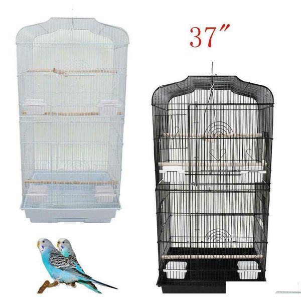

37" bird parrot cage canary parakeet cockatiel finch cage 2 colors y0mw8