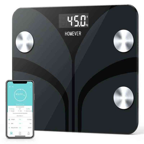 Bluetooth Smart Weight Digital Fat Scale FG220LB-A Monitora automaticamente il peso Fitness Bilancia per la salute Bilancia per il grasso corporeo H1229