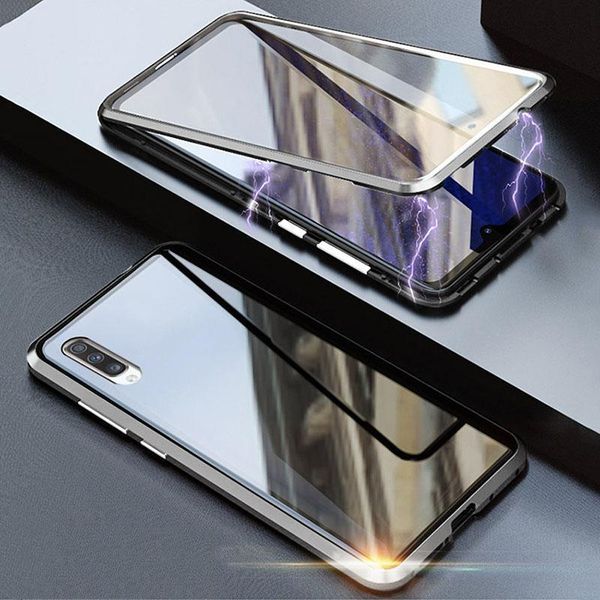 

magnetic case for samsung galaxy a40 a70 case shockproof bumper double side tempered glass metal cover for samsung a 40 70 h sqcmps