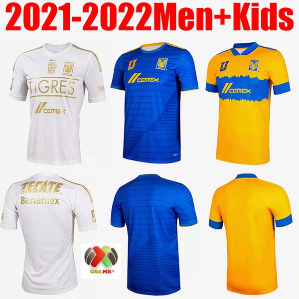 

21 22 mexico uanl tigres soccer jersey 7 stars c.salcedo gignac vargas pizarro football jersey camiseta de tigres uanl liga mx top, Black;yellow