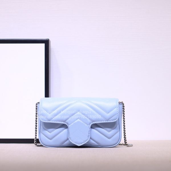 

2021 new sold fashion genuine leather women shoulder bag women classic letter key chain marmont bag mini 16.5cm n