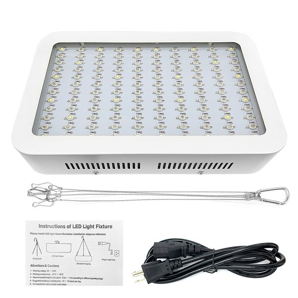 

high power dual chips 1200w 380-730nm full light spectrum led plant growth lamp