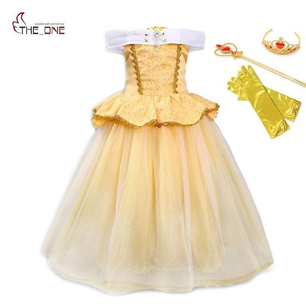 

muababy girls dress up clothing kids summer sleeveless costume christmas ball gown, Red;yellow