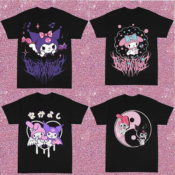 

hip hop t shirt y2k t shirt harajuku kawaii gothic punk rap street, White