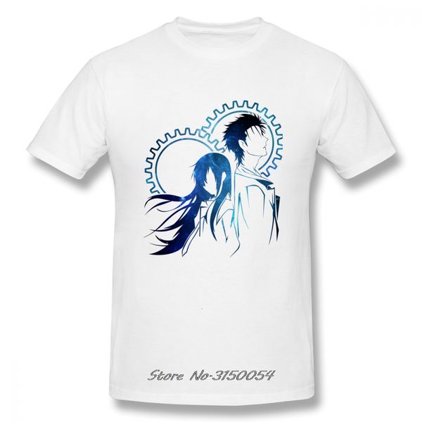 

sport men okabe and kurisu steins gate t shirt new summer cotton short sleeve t-shirt fashion casual t shirt anime tees harajuku