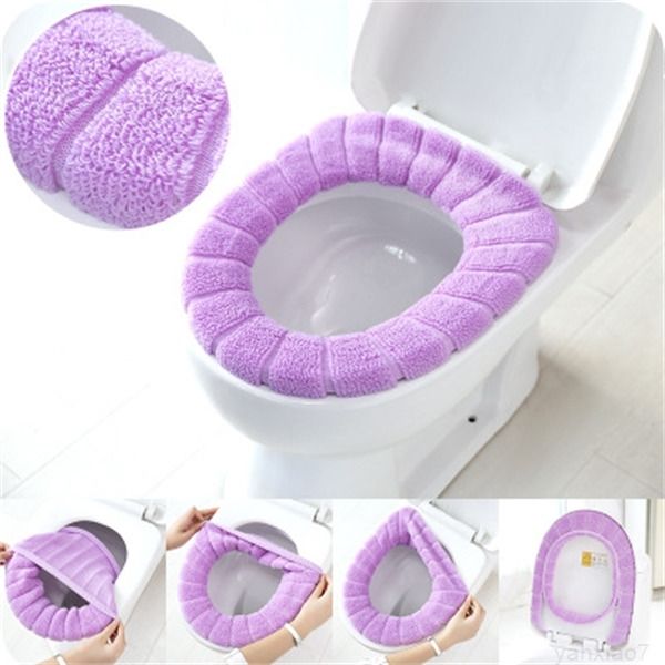 

2020 soft warm and comfortable toilet seat cover for bathroom pumpkin pattern cushion pads