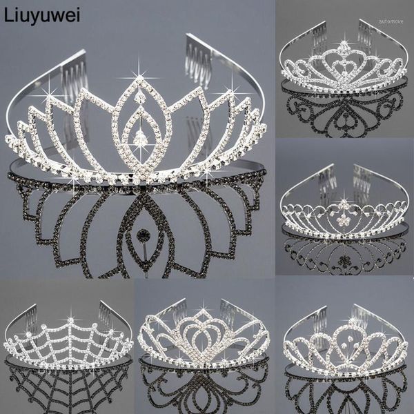 

bridal princess wedding hair accessories crystal rhinestone tiaras and crowns bridal hair accessories jewelry1, Golden;silver