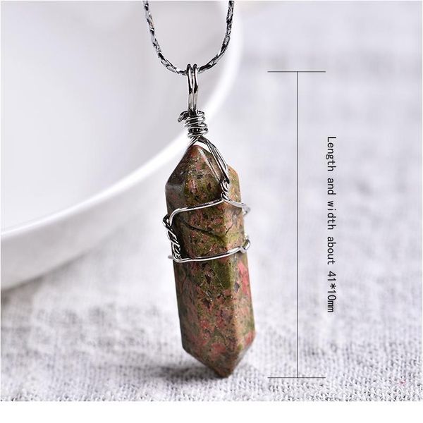 

1pc natural crystal mineral ornament amethyst crystal point pendant couple pendant necklace pendant diy gift jlljmc, Black