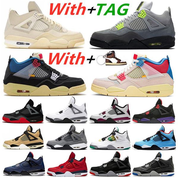 

new arrival sail black cat bred 4 4s guava ice mens basketball shoes what the white cement deep ocean mens trainers sports sneakers