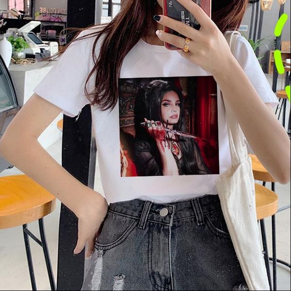 

harajuku cartoon ullzang t shirt women funny print fans t shirt 90s graphic tshirt korean style tees female clothe, White