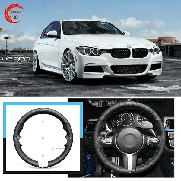 

black suede carbon fiber car steering wheel cover for bmw m f07 f12 f13 f06 x3