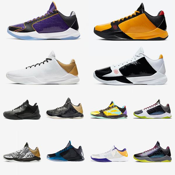 

5 proto big stage mens basketball shoes triple black alternate bruce lee chaos 5s prelude dark night trainers sports sneakers, White;red