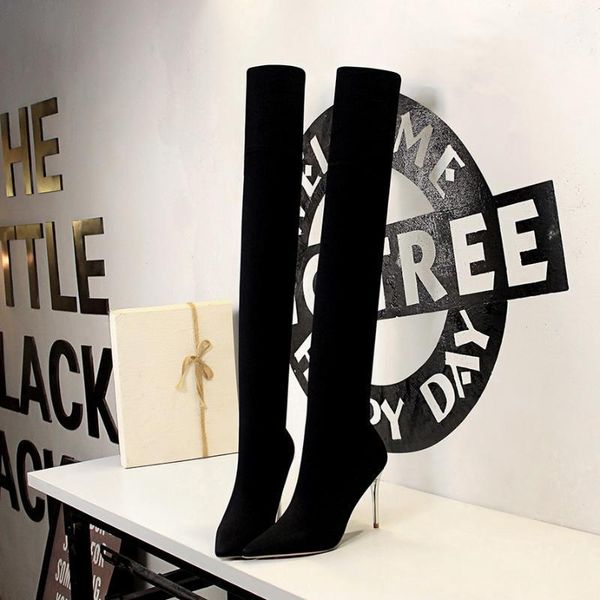 

bigtree 2020 new mature mesh women boots perspective mesh hollowing thin high heels ankle pointed toed party wedding shoes1, Black