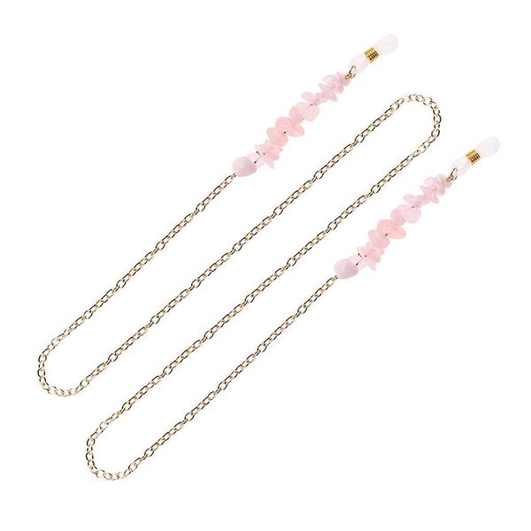 

2020 chic pink crystal beads stone link chain sunglasses chains necklace reading glasses cord holder neck strap rope for eyewear h bbyfgp