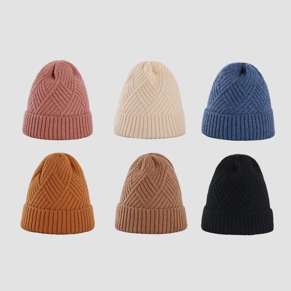 

beanie/skull caps burizzi winter women knitted hat simple solid wool beanie cap elegant all-match outdoor casual sport soft lady, Blue;gray