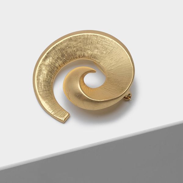 

amorita boutique gold spiral fashion brooches 201009, Gray