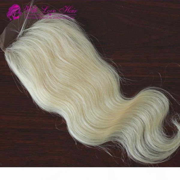 

613# color hair grade brazilian hair 3 part lace closure body wave 4x4 three way part lace closure, Black;brown