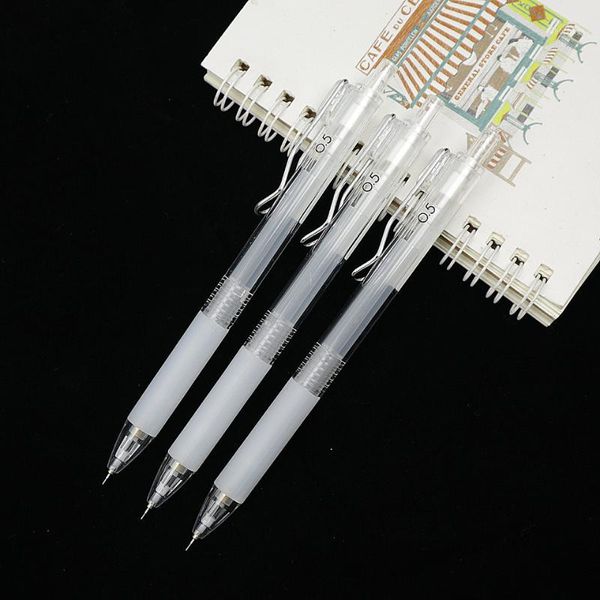 

ballpoint pens 2pcs/lot mechanical pencil 2b 0.5mm-0.7mm lead transparent and simple automatic pencils drawing sketch office supplies1, Blue;orange