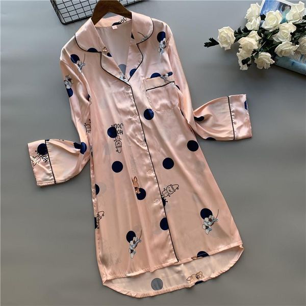 

lady nightshirt nightdress women lounge robes casual nightgown chinese style sleepwear sleepshirt, Black;red