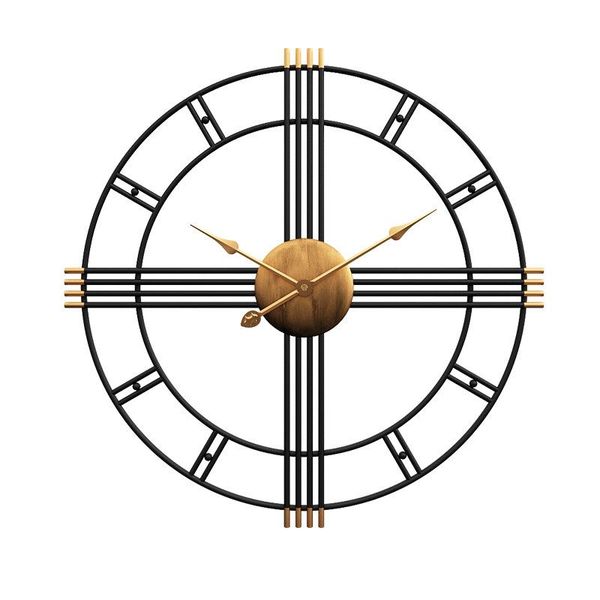 

simple wall clock european style wrought iron personality living room clocks creative fashion mute home modern decorative clock