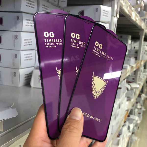 Полный Клей Золотой Доспех OG закаленное стекло для Iphone 12 X Xs Max 11 Pro Max 6S 7 8 Plus XR Screen Protector