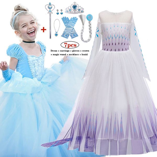 

2020 children's fantasia halloween girls cosplay clothing party princess dress christmas kids dresses for girls dress 3-10 years lj2009, Red;yellow