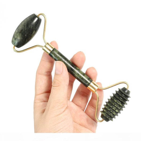 

facial massage roller guasha board double heads jade stone face lift body skin relaxation slimming beauty neck thin lift