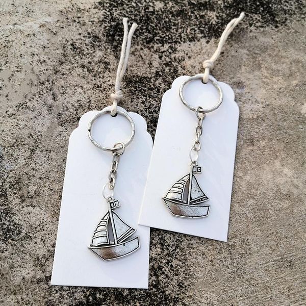 

100pcs custom wedding favors party gifts birthday gifts ocean sailing boat anchor key chain with personalized thank you1