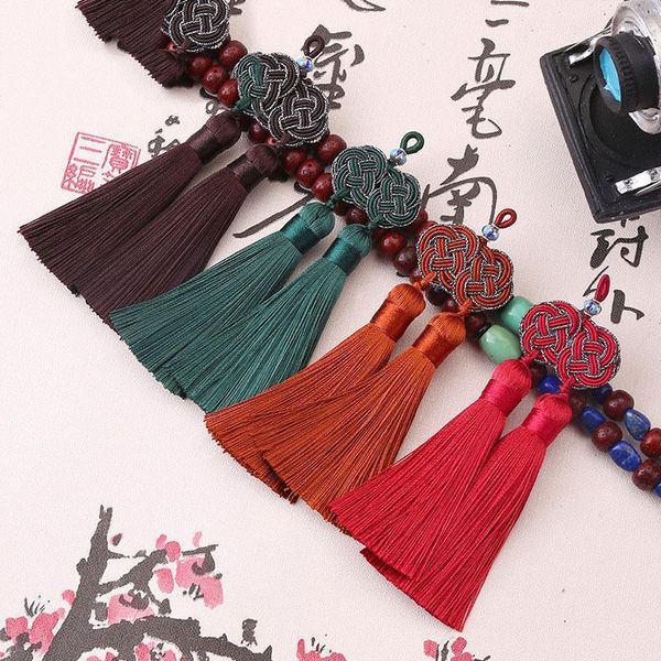 

6pcs lot 9cm chinese knot tassel silk fringe sewing bangs tassel trim decorative key tassels for diy curtains home decoration h qylzii