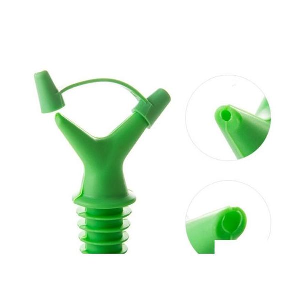 

100pcs/lot silicone double soy sauce liquid red wine pourers flow wine bottle sers pour spout bottle ser decanter pourer xw7zm kvwt5