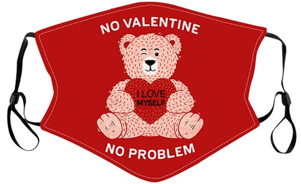 

fashion lady bear printed cotton mask for valentines day can contain pm2.5 warm breathable mask sle #245#63911103