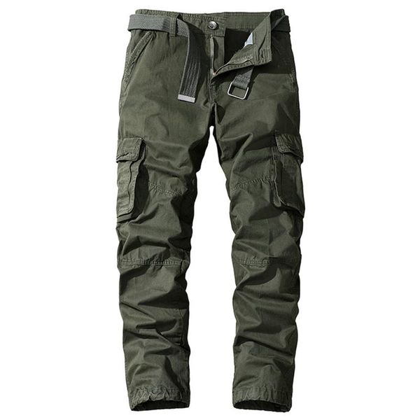 

cargo pants men fashion ropa para hombre outdoor mens casual male solid color straight long trousers male pants, Black
